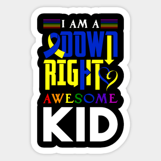 Down Right Awesome Chromosome Trisonomy 21 Syndrome DNS Gift Sticker